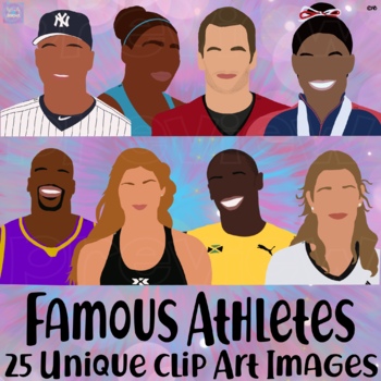 Preview of Famous Athletes Clip Art Set