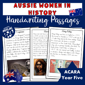 Preview of Famous Australian Women in History - Handwriting Passages