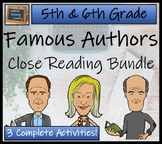 Famous Authors Close Reading Comprehension Activity Bundle