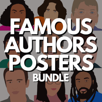 Preview of Famous Authors Posters Bundle | Collections 1 and 2 | Classroom Decor