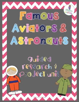 Preview of Famous Aviators, Pilots, and Astronauts Guided Research and Project EDITABLE!