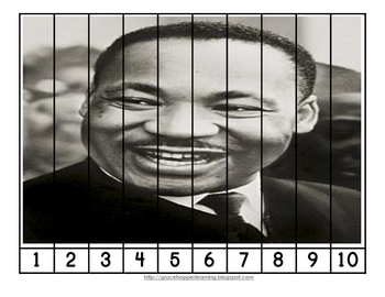 Preview of Famous Black Americans Number Order and Skip Counting Puzzles