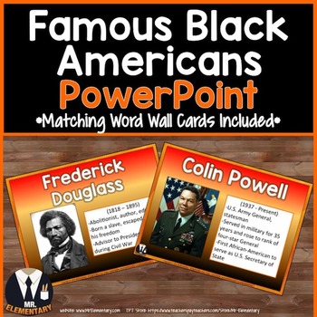 Preview of Famous Black Americans PowerPoint