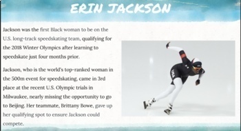 Preview of Famous Black Athletes presentation Black History Month and the Winter Olympics 
