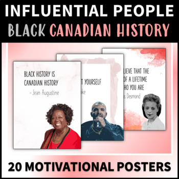 Preview of Famous Black Canadians Posters | Black Canadian History Influential People