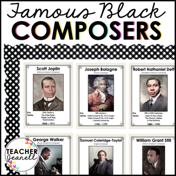 Preview of Famous Black Composers Posters - Black History Month Bulletin Board