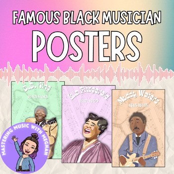 Preview of Famous Black Musician Music Posters
