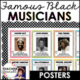 Famous Black Musicians Poster Set - Black History Month Bu