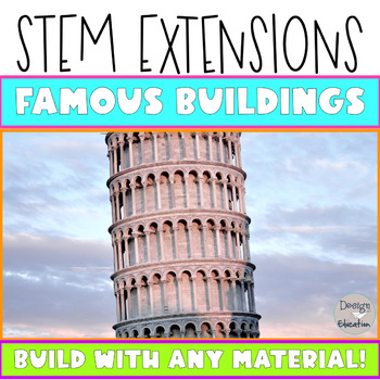Preview of Famous Building Structure STEM Challenge | Early Finisher Project STEAM Activity