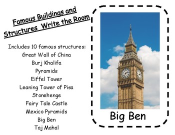 Preview of Famous Buildings and Structures Write the Room