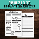 Famous Business Leader Biography Research Poster