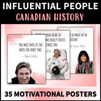 Preview of Famous Canadians Posters | Influential People from Canadian History Decor