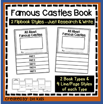 Preview of Famous Castles Report, Castle Research Project, Castles of the World