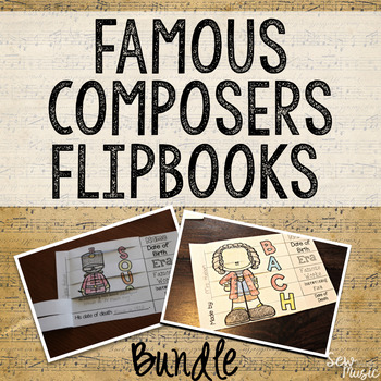 Preview of Famous Composers Flipbook Bundle