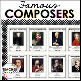 Famous Composers Posters Bulletin Board Display