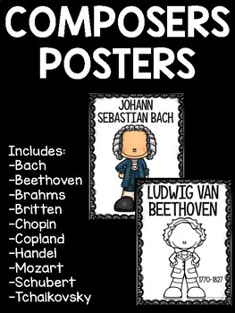 Preview of Famous Composers Posters; Composer; Music; Bach; Beethoven; Wagner