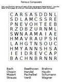 Famous Composers Word Search