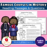 Famous Couples in History ENGLISH-Only Reading Passages