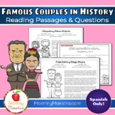 Famous Couples in History SPANISH Reading Passages
