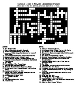 Famous Dogs in Films Novels Crossword Word Search Puzzles TPT