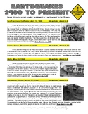Famous Earthquakes Article (Science / History / ELA / Work