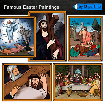 Preview of Famous Easter Paintings Clip art/ Easter in Art Clipart/ Coloring Pages