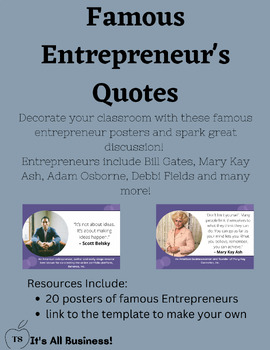 Preview of Famous Entrepreneur's Quotes (Posters)