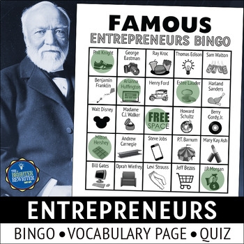 Preview of Entrepreneurs Bingo Game