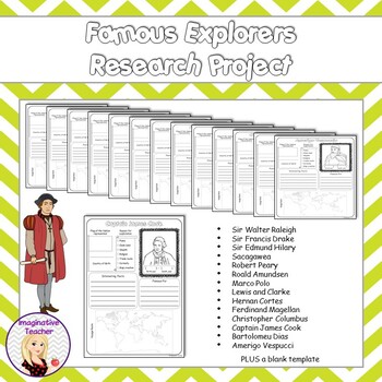 Preview of Famous Explorers Research Project