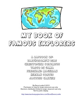 Preview of Famous Explorers, from Dias to Cartier
