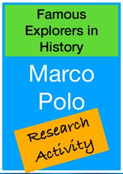 Preview of Famous Explorers - Marco Polo