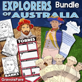 Preview of Famous Explorers of Australia and New Zealand BUNDLE of two great products