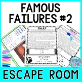 Famous Failures #2 ESCAPE ROOM - Growth Mindset - Back to School