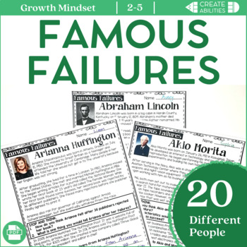 Preview of Famous Failures Reading Passages and Poster Set