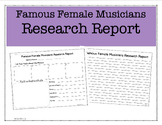 Famous Female Musicians Research Report