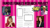 Famous Female Research Worksheet