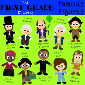 Preview of Famous Figures Set #1 {Digital Clip Art} Historical People