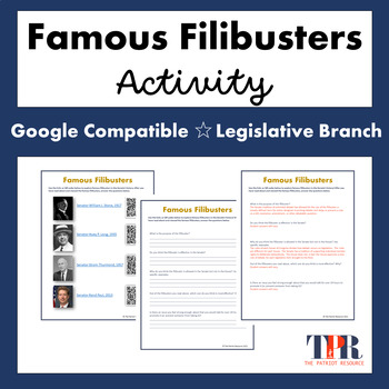 Preview of Famous Filibusters Activity (Google Compatible)
