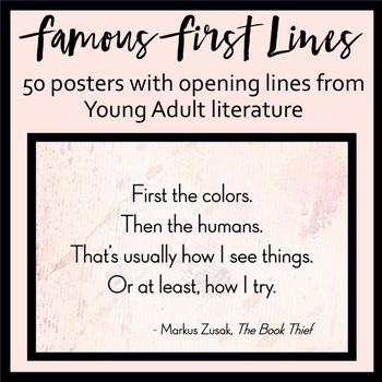What are the best first lines in fiction?
