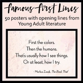 Famous First Lines - 50 posters with opening lines from Yo