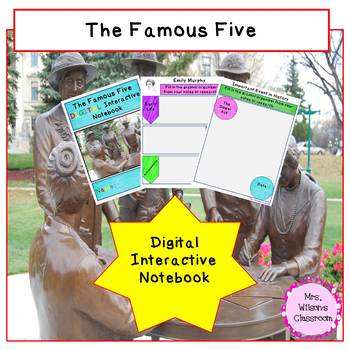 Preview of Famous Five Digital Interactive Notebook for Google Drive