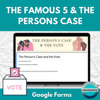 Preview of Famous Five and Women's Right to Vote in Canada - Digital History Worksheet