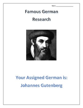Preview of (FAMOUS GERMANS) Johannes Gutenberg