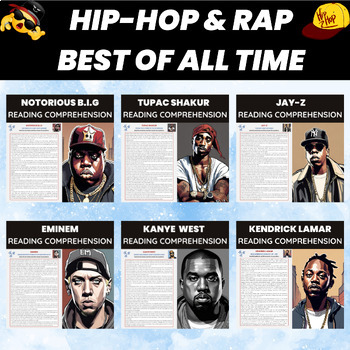Preview of Famous Hip-Hop and Rap Artists Reading Comprehension Bundle | HipHop and Rap