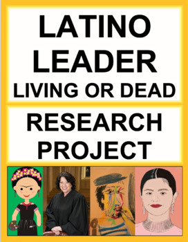 Preview of Famous Hispanic Americans Research Project | Printable & Digital