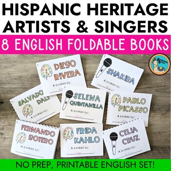 Preview of Famous Hispanic Artists Foldable Books in English