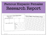 Famous Hispanic Females Research Report