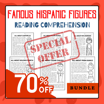 Preview of Famous Hispanic Figures - Reading Comprehension Bundle Digital Resources 
