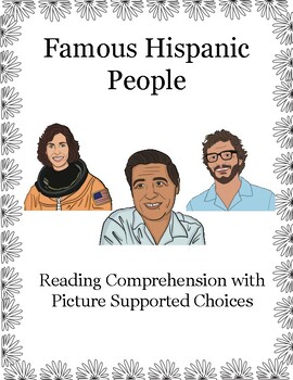 Preview of Famous Hispanic People Comprehension Book (Hispanic Heritage Month)