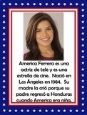 Famous Hispanics Bulletin Board (128 slides) in Spanish!